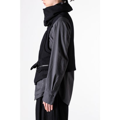 HIGH-NECK UTILITY VEST Black｜詳細画像