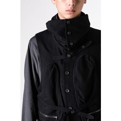 HIGH-NECK UTILITY VEST Black｜詳細画像