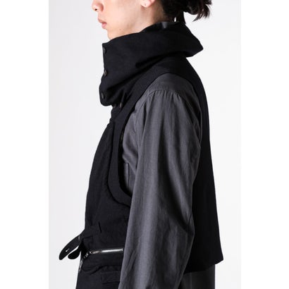 HIGH-NECK UTILITY VEST Black｜詳細画像