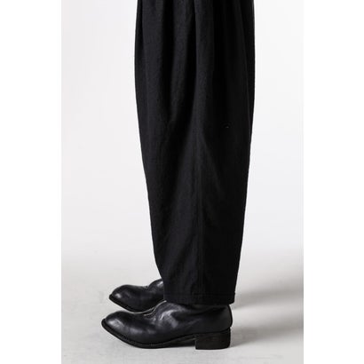 TAPERED DRAWSTRING TROUSERS Black｜詳細画像