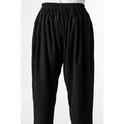 TAPERED DRAWSTRING TROUSERS Black｜詳細画像
