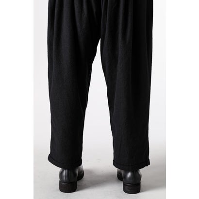 TAPERED DRAWSTRING TROUSERS Black｜詳細画像