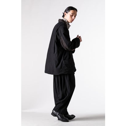 TAPERED DRAWSTRING TROUSERS Black｜詳細画像