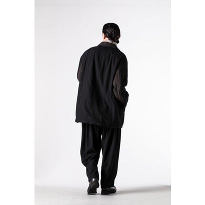 TAPERED DRAWSTRING TROUSERS Black｜詳細画像