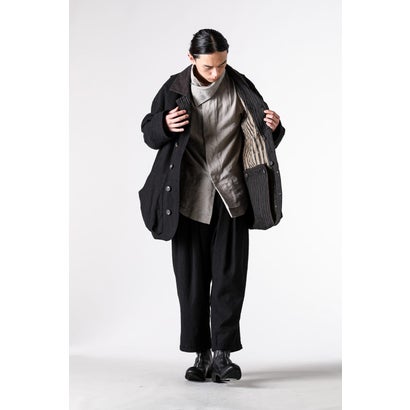 TAPERED DRAWSTRING TROUSERS Black｜詳細画像