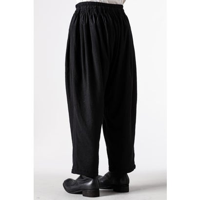 TAPERED DRAWSTRING TROUSERS Black｜詳細画像
