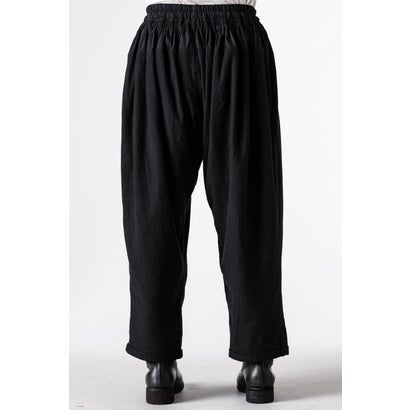 TAPERED DRAWSTRING TROUSERS Black｜詳細画像