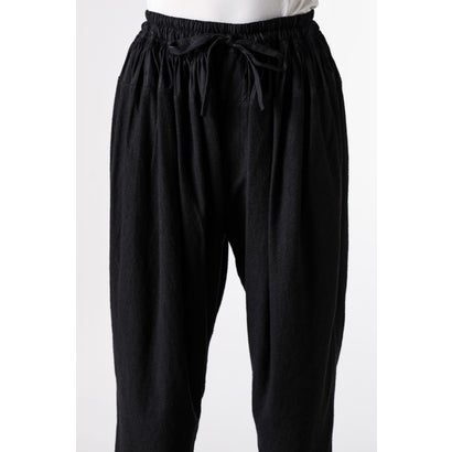 TAPERED DRAWSTRING TROUSERS Black｜詳細画像