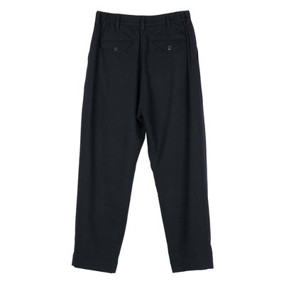 DROP-CROTCH PLEATED TROUSERS Black｜詳細画像