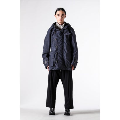 DROP-CROTCH TAPERED TROUSERS Black｜詳細画像