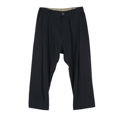 DROP-CROTCH TAPERED TROUSERS Black｜詳細画像
