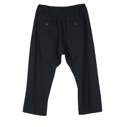 DROP-CROTCH TAPERED TROUSERS Black｜詳細画像