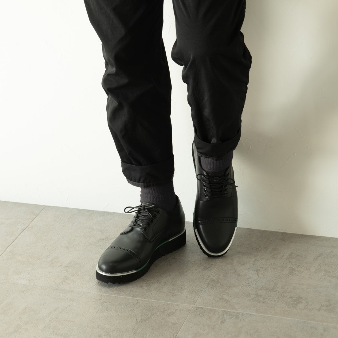 ジルバー ZILVER ダービーシューズ （グリーン×ブラックスムース） -靴＆ファッション通販 ロコンド〜自宅で試着、気軽に返品