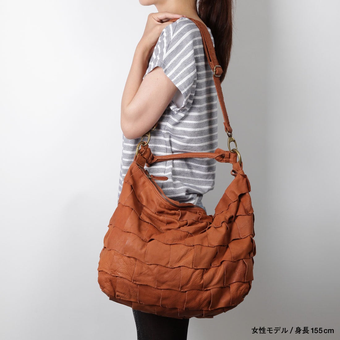 ズッケロフィラート zucchero filato 牛革パッチワークハンドバック 