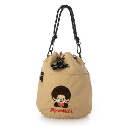 ズッケロ zucchero モンチッチ Monchhichi 巾着ショルダーバッグ 2WAY （KAHKI）｜詳細画像