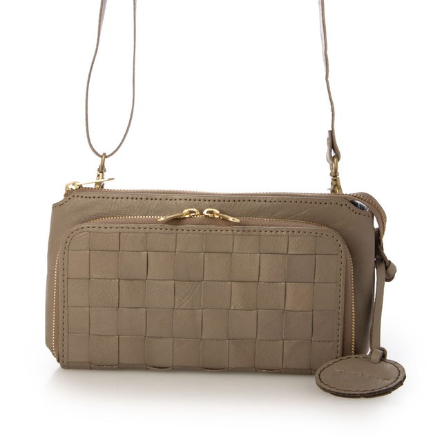 カウレザー お財布ショルダーバッグ （TAUPE）