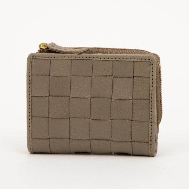 カウレザーメッシュ2つ折財布 （TAUPE）