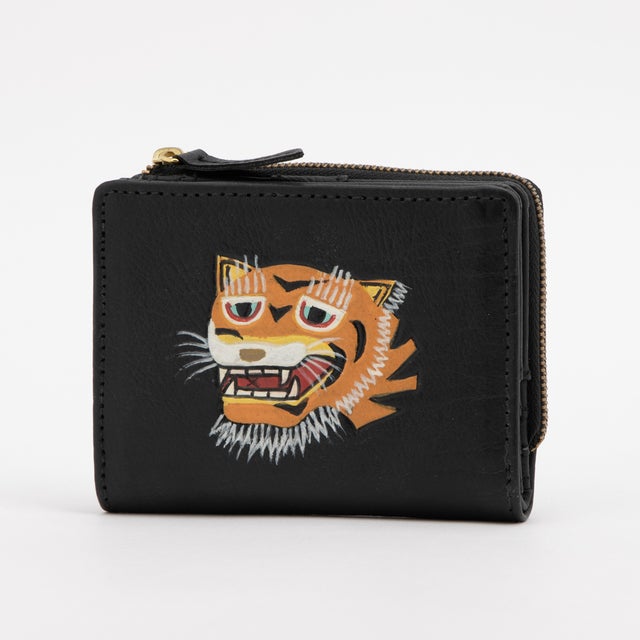 カウレザー ショートウォレット （BLACK）