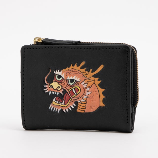 カウレザー ショートウォレット （BLACK）