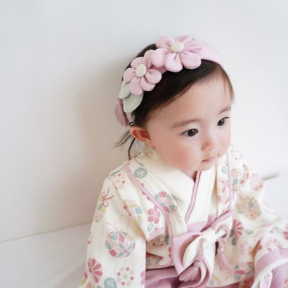モクモフ かんざし風 ヘアバンド ベビー キッズ ベビー 赤ちゃん 70-80cm対応 622-456031K｜詳細画像