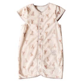 ベビーベスト ベビー服 子供服 アニマル柄おやすみベスト ベビー キッズ 男の子 女の子 オフ ホワイト グリーン ピンク 622-671037 （うさぎ）