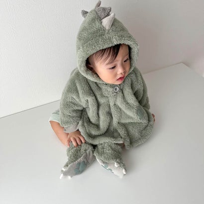 モクモフ mocmof ケープ ポンチョ コート ベビー キッズ 男の子 女の子 赤ちゃん 衣装 寒さ対策 なりきり ぬいぐるみ 622-474191 （シュナウザー）｜詳細画像